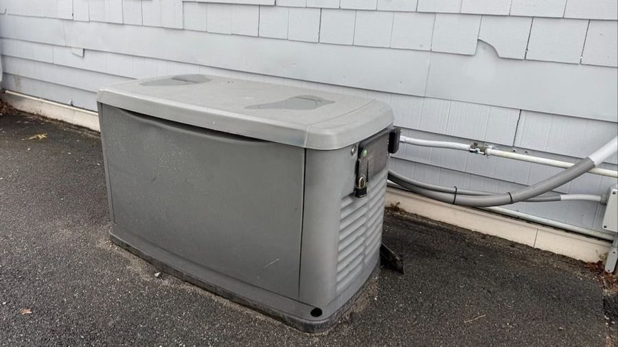 Generator outside a home