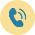 Phone call button on a yellow circular background indicating a call action
